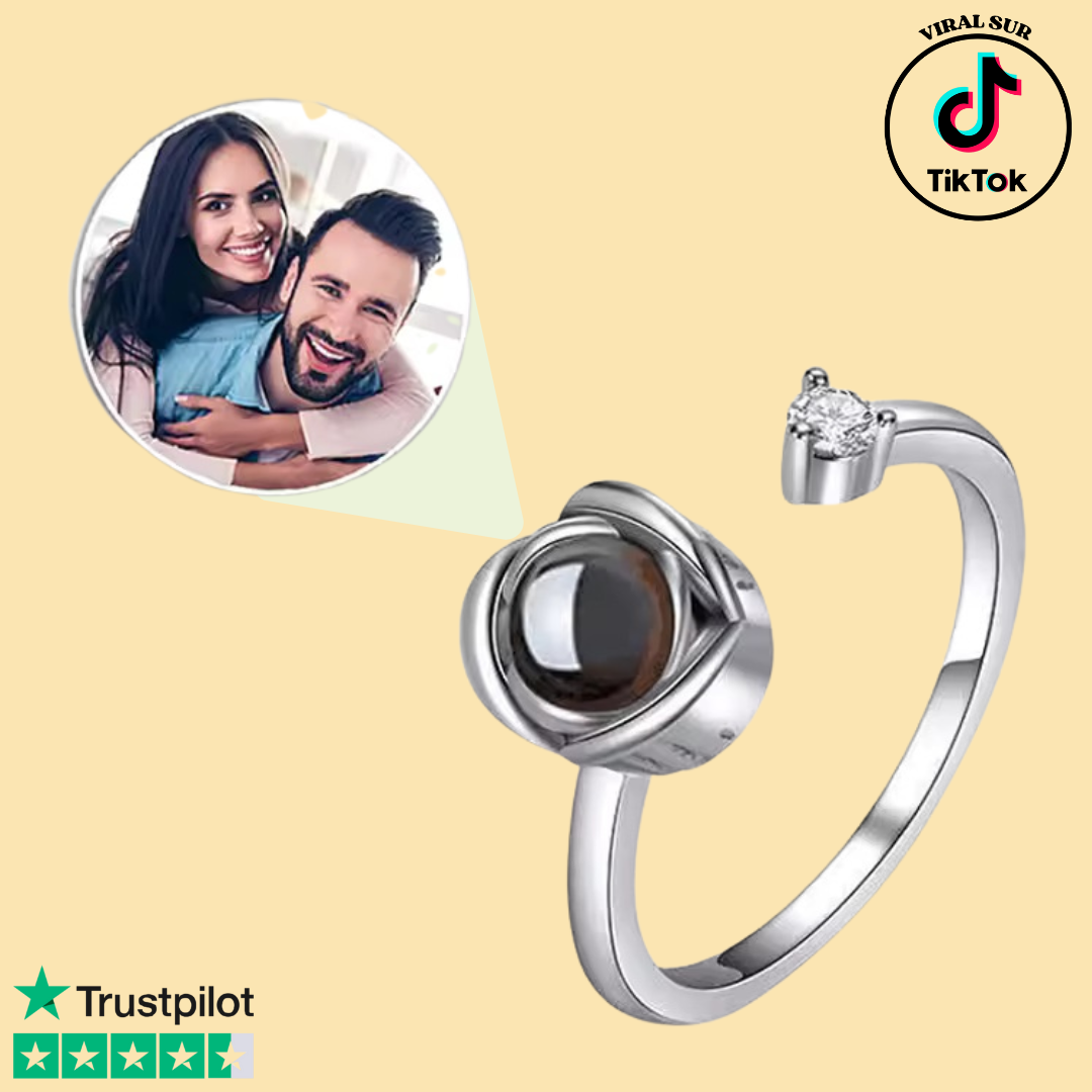 Mémoring™ - Bague personnalisée à projection photo